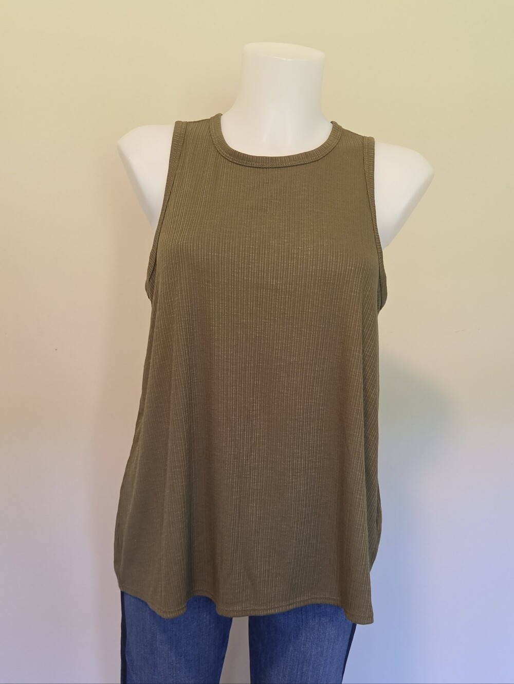 Old Navy Luxe Olive Green Swing Tank